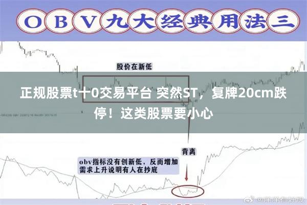 正规股票t十0交易平台 突然ST，复牌20cm跌停！这类股票要小心