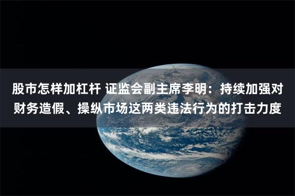 股市怎样加杠杆 证监会副主席李明：持续加强对财务造假、操纵市场这两类违法行为的打击力度